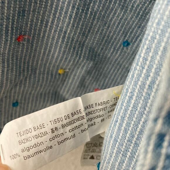 Zara Baby Embroidered Polka Dot Hooded Denim Jacket - Blue - 3/4 - Picture 9 of 10